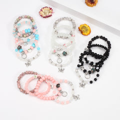 [Women's Bohemian Bracelet Set] Bohemian Bracelets Set for Women - Stackable Stretch Multilayer Beads Bracelet