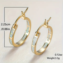 A Pair of Geometric Hoop Earrings That Are Stylish, Versatile, And Exaggerated for Women