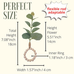 Charlo's Set of 6 Green Leaf Eucalyptus Napkin Rings, Rustic Napkin Ring, Minimalist Tabledecor