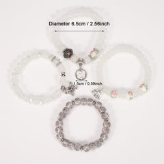 [Women's Bohemian Bracelet Set] Bohemian Bracelets Set for Women - Stackable Stretch Multilayer Beads Bracelet