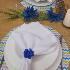 Maison Charlô | Set of 4 Delicate Flower Napkin Rings | Wedding, Thanksgiving, Christmas, New Year, Wedding, Banquet, Birthday