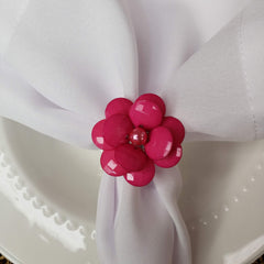 Maison Charlô | Set of 4 Delicate Flower Napkin Rings | Wedding, Thanksgiving, Christmas, New Year, Wedding, Banquet, Birthday