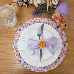 Maison Charlô | Set of 4 Delicate Flower Napkin Rings | Wedding, Thanksgiving, Christmas, New Year, Wedding, Banquet, Birthday