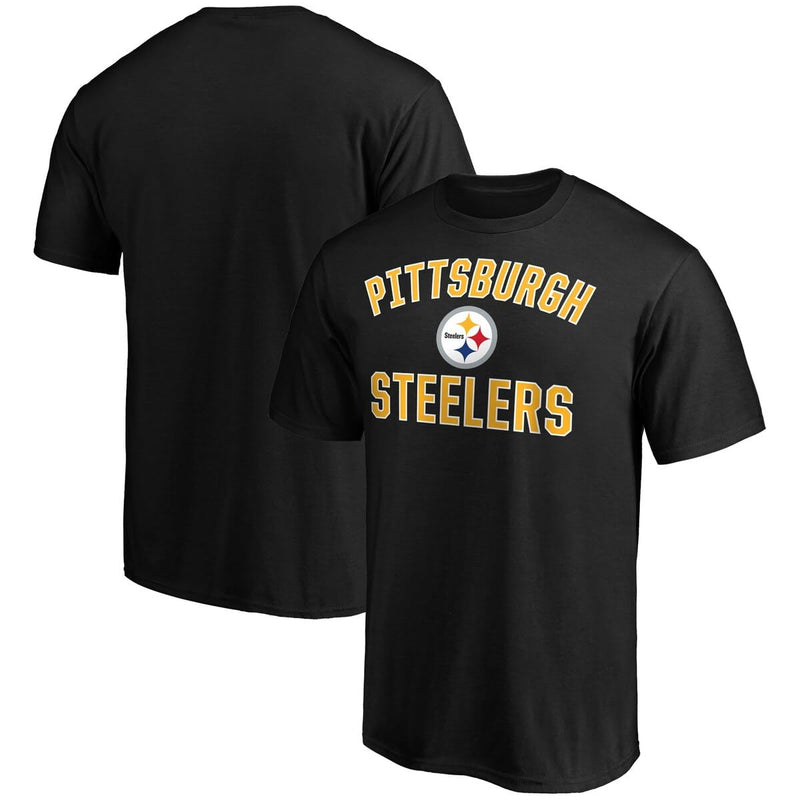 NFL Boys Kids 4-20 Official City Wide Arch Logo Team T-Shirt (US Numeric 8 Regular Pittsburgh Steelers - Black)