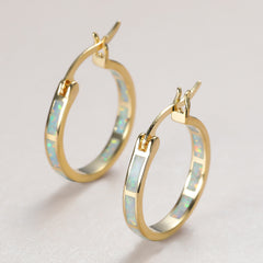 A Pair of Geometric Hoop Earrings That Are Stylish, Versatile, And Exaggerated for Women