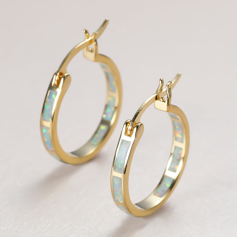A Pair of Geometric Hoop Earrings That Are Stylish, Versatile, And Exaggerated for Women