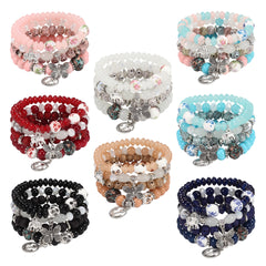 [Women's Bohemian Bracelet Set] Bohemian Bracelets Set for Women - Stackable Stretch Multilayer Beads Bracelet