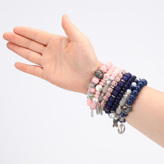 [Women's Bohemian Bracelet Set] Bohemian Bracelets Set for Women - Stackable Stretch Multilayer Beads Bracelet