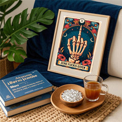 GQYCZZ Gothic Diamond Art Kits for Adults-THE Bitch Tarot Diamond Painting Kits for Adults Beginners, 5D DIY Full Drill Round Rhinestone Gem Art Crafts Paintings for Home Wall Decor 12"x16"