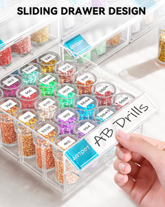ARTDOT 60 Slots Storage Container for Diamond Art Kits for Adults, Portable Bead Storage Boxes for Diamond Painting Accessories and Tools