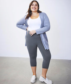 Plus Size High-Waist Capri Leggings — 3-Pack (XL–4X)