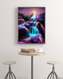 KINPLUB Moonlight Beach Diamond Painting Kits for Adults, 5D Seaside Moon Diamond Art Kits for Beginners, DIY Full Drill Paint with Diamond, Home Wall Decor 12 x 16 Inch