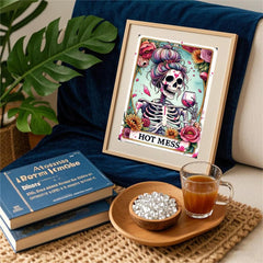 GQYCZZ Gothic Diamond Art Kits for Adults-THE Bitch Tarot Diamond Painting Kits for Adults Beginners, 5D DIY Full Drill Round Rhinestone Gem Art Crafts Paintings for Home Wall Decor 12"x16"