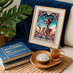 GQYCZZ Gothic Diamond Art Kits for Adults-THE Bitch Tarot Diamond Painting Kits for Adults Beginners, 5D DIY Full Drill Round Rhinestone Gem Art Crafts Paintings for Home Wall Decor 12"x16"