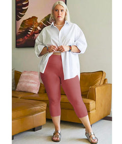 Plus Size High-Waist Capri Leggings — 3-Pack (XL–4X)