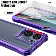 Ailiber for BLU View 5 Case, BLU View5 B160V Clear Phone Case, Transparent [Anti Yellowing], with [Screen Protector], Dual Layer Shockproof Bumper, Silicone Cell Phone Case-Gold