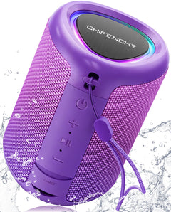 Portable Bluetooth Speaker Beach Essentials: Powerful Crystal Clear Sound/Dynamic Light/IPX5 Waterproof/All Day Playtime/Wireless BT 5.3/TWS Paring, Mom Gifts, Outdoor|Travel|Camping|Pool Accessories