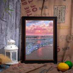 Acelii 5D Diamond Art Kits for Adults Beginners,Beach Scenery DIY Full Round Drill Diamond Painting Kits, Paint by Diamonds Dots Gem Art Easy,Home Wall Decor 12X16 Inch