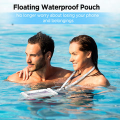 CACOE [Floatable] Floating Universal IPX8 Waterproof Phone Case 2 Pack-Up to 7.0",Adjustable Lanyard Phone Pouch,Cellphone Dry Bags for Vacation Beach Pool Kayak Cruise Travel Essentials（Black+Green）