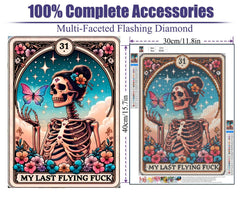GQYCZZ Gothic Diamond Art Kits for Adults-THE Bitch Tarot Diamond Painting Kits for Adults Beginners, 5D DIY Full Drill Round Rhinestone Gem Art Crafts Paintings for Home Wall Decor 12"x16"
