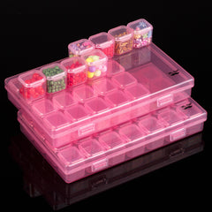 Mr. Pen- Bead Storage Containers, 28 Grids, 2 Pack, Clear White, 160pcs Label Stickers, Transparent, Small Bead Organizer Box, Diamond Art, Diamond Painting Organizer