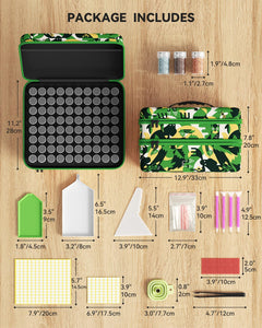 ARTDOT 60 Slots Storage Container for Diamond Art Kits for Adults, Portable Bead Storage Boxes for Diamond Painting Accessories and Tools