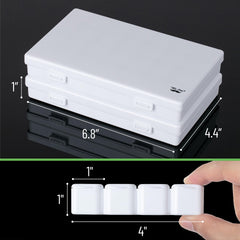 Mr. Pen- Bead Storage Containers, 28 Grids, 2 Pack, Clear White, 160pcs Label Stickers, Transparent, Small Bead Organizer Box, Diamond Art, Diamond Painting Organizer