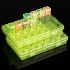 Mr. Pen- Bead Storage Containers, 28 Grids, 2 Pack, Clear White, 160pcs Label Stickers, Transparent, Small Bead Organizer Box, Diamond Art, Diamond Painting Organizer