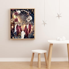 Dream Catcher 5D DIY Diamond Painting Kits for Adults, Diamond Art Kits for Beginners, Full Drill Dot Painting Gem Art Kits for Home Wall Decor11.8 x15.7 Inch