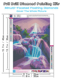 KINPLUB Moonlight Beach Diamond Painting Kits for Adults, 5D Seaside Moon Diamond Art Kits for Beginners, DIY Full Drill Paint with Diamond, Home Wall Decor 12 x 16 Inch