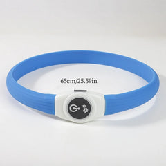 LED Illuminated Dog Collar, Waterproof PVC Material, With USB Interface, 3 Modes, Suitable for Large, Medium And Small Dogs.