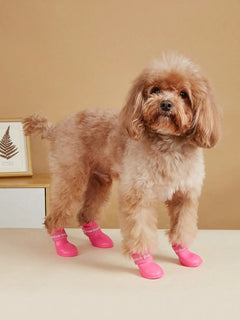 Dog Shoes for Large Dogs, Medium Dog Boots & Paw Protectors for Winter Snowy Day, Summer Hot Pavement, Water-Resistant in Rainy