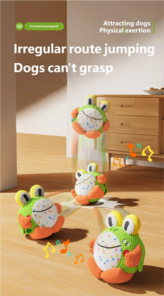 Dog toys, electric bouncing ball, pet self congratulation, relief, magic instrument, sound making, puppies, molars, bite resista