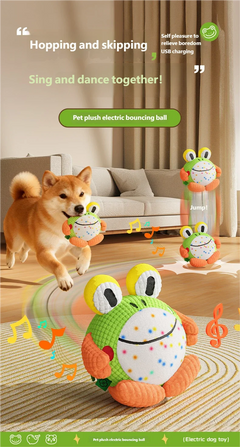 Dog toys, electric bouncing ball, pet self congratulation, relief, magic instrument, sound making, puppies, molars, bite resista