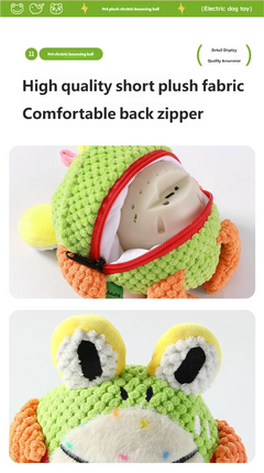Dog toys, electric bouncing ball, pet self congratulation, relief, magic instrument, sound making, puppies, molars, bite resista