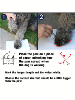 Dog Shoes for Large Dogs, Medium Dog Boots & Paw Protectors for Winter Snowy Day, Summer Hot Pavement, Water-Resistant in Rainy