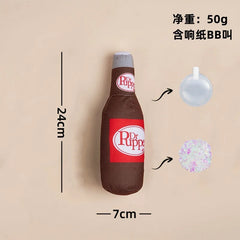 Dog Toy Series with Realistic Wine Bottle Design, Includes Crinkle Paper and Squeaker, Makes Sounds, in Stock, Chew-Resistant Toy That Won'T Be Chewed to Pieces