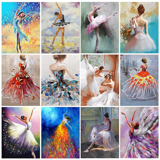 5D Diamond Painting Ballerina Full Round Portrait Diamond Mosaic Diy Diamond Embroidery Art Cross Stitch Home Decoration Gift