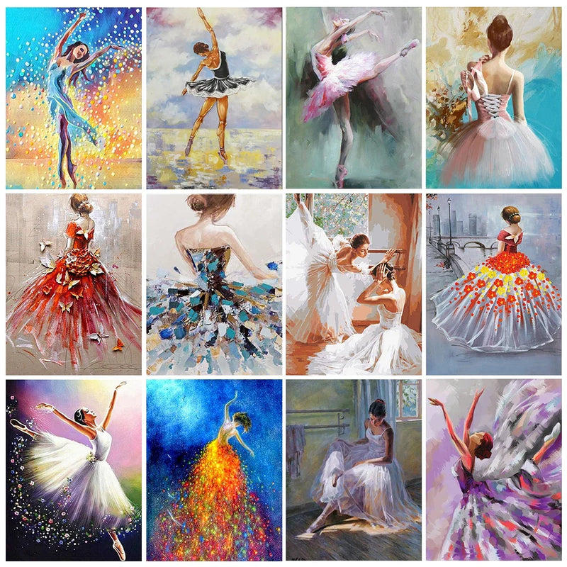 5D Diamond Painting Ballerina Full Round Portrait Diamond Mosaic Diy Diamond Embroidery Art Cross Stitch Home Decoration Gift