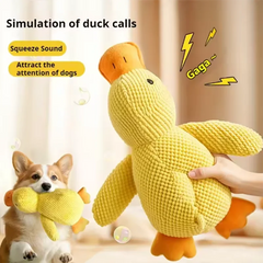 Cute dog Toy Stomping Duck Bite Resistant Grinding Teeth Cleaning Large Dog Interactive Entertainment Puppy Boredom Plush Toy