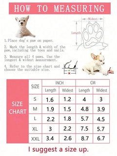 Dog Shoes for Large Dogs, Medium Dog Boots & Paw Protectors for Winter Snowy Day, Summer Hot Pavement, Water-Resistant in Rainy