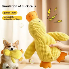 Dog Toy Stomping Duck Bite Resistant Grinding Teeth Cleaning Large Dog Interactive Entertainment Puppy Boredom Pet Plush Toy