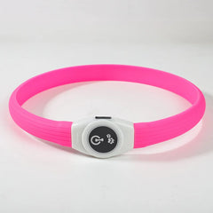 LED Illuminated Dog Collar, Waterproof PVC Material, With USB Interface, 3 Modes, Suitable for Large, Medium And Small Dogs.