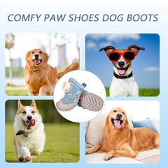 Dog Shoes Anti-Slip Breathable Waterproof Booties Dog Boots for Winter for Winter Snow Rain Hot Pavement Running Small Breed