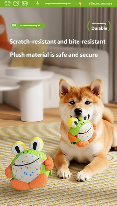 Dog toys, electric bouncing ball, pet self congratulation, relief, magic instrument, sound making, puppies, molars, bite resista