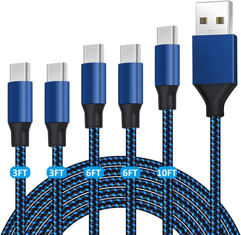[Apple MFi Certified] iPhone Charger 5Pack(3/3/6/6/10 FT) Lightning Cable Apple Charging Cable Fast Charging High Speed Compatible iPhone 14/13/12/11 Pro Max/XS MAX/XR/XS/X/8/7/Plus iPad(Silver&Grey)