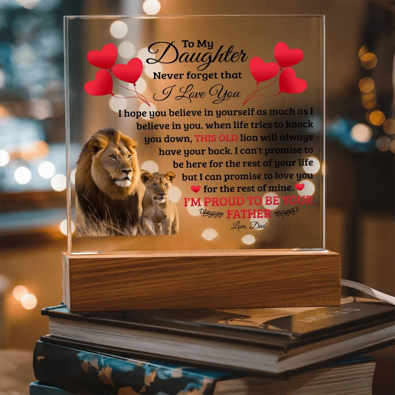 To My Daughter Old Lion – Acrylic Square