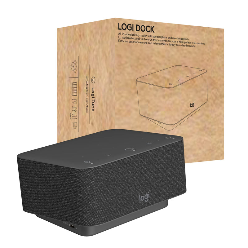 Logitech - Logi Dock All-in-One USB C Laptop Docking Station Speakerphone Noise Canceling Mics Bluetooth HDMI for Windows/macOS Certified for Microsoft Teams