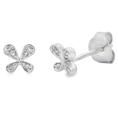 .03ct Diamond Earrings 10KT White Gold