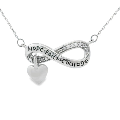 .04ct Diamond Cross Religious Pendant Sterling Silver